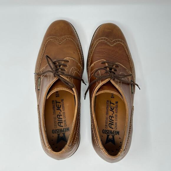 Mephisto Wingtip Dress Shoes Mens 11.5 Brown Leather High Quality LaceUp Comfort main image 11